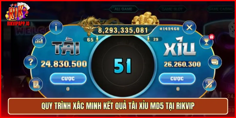 Quy trình xác minh kết quả Tài Xỉu MD5 tại Rikvip