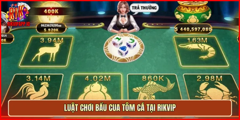 Luật chơi Bầu Cua Tôm Cá tại Rikvip