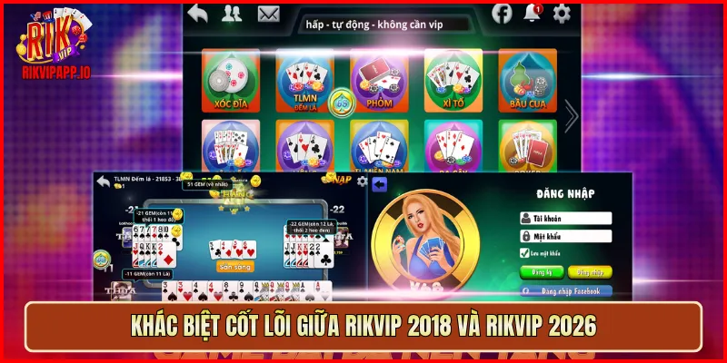 Khác biệt cốt lõi giữa Rikvip 2018 và Rikvip 2026