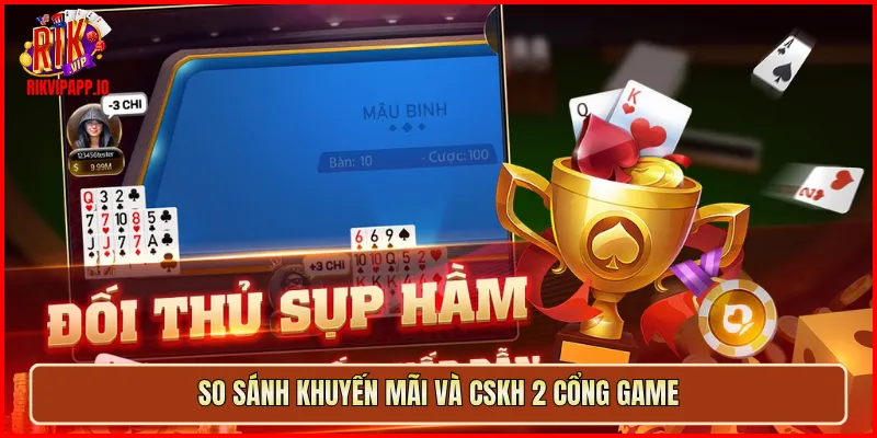 So sánh khuyến mãi và CSKH 2 cổng game