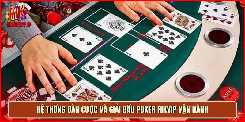 Hệ thống bàn cược và giải đấu Poker Rikvip vận hành