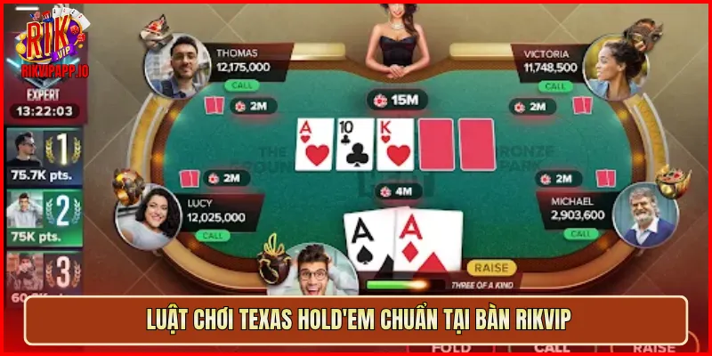 Luật chơi Texas Hold'em chuẩn tại bàn Rikvip