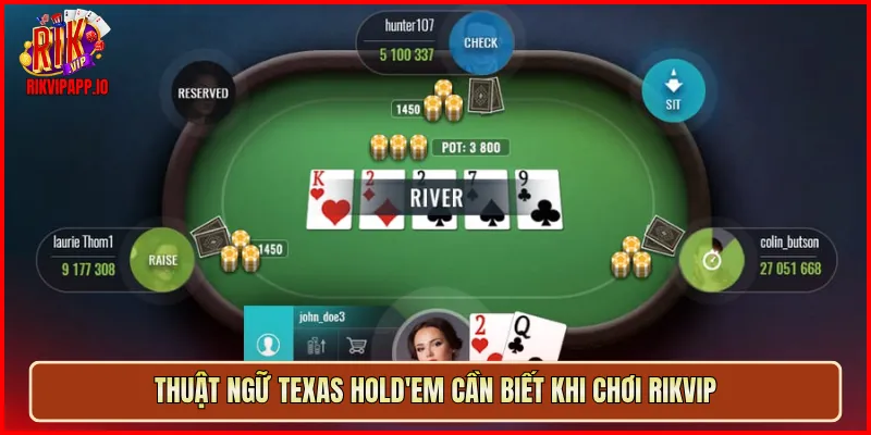 Thuật ngữ Texas Hold'em cần biết khi chơi Rikvip
